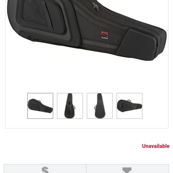 WolfPak Acoustic Guitar Polyfoam Case black with Hygrometer - Picture 3 of 4